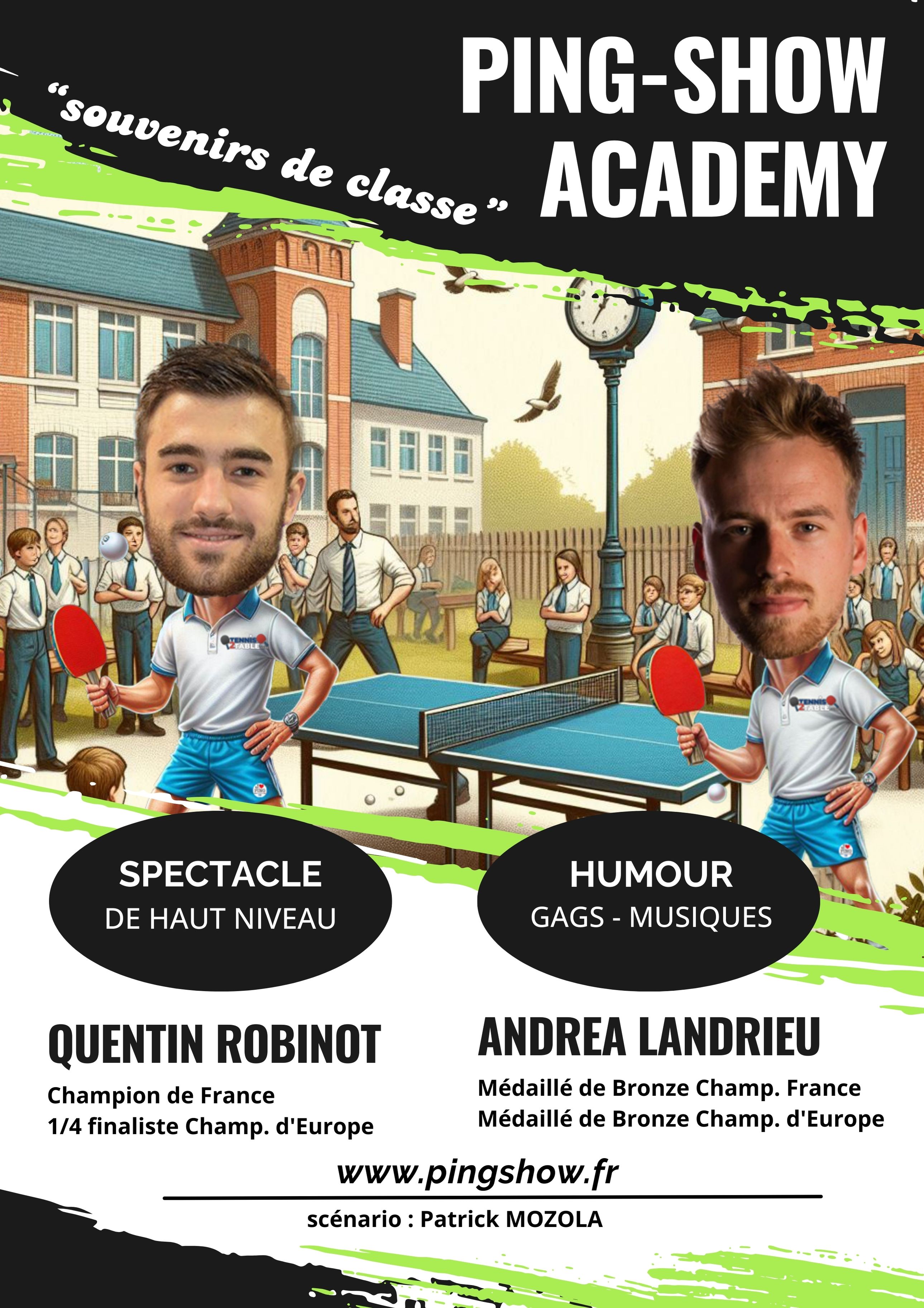 Ce spectacle comique époustouflant propose un scénario en musique où prouesses techniques, gags, rire et magie sont au rendez-vous pour le plus grand plaisir du public de tous ages qui n'hésite pas à participer.